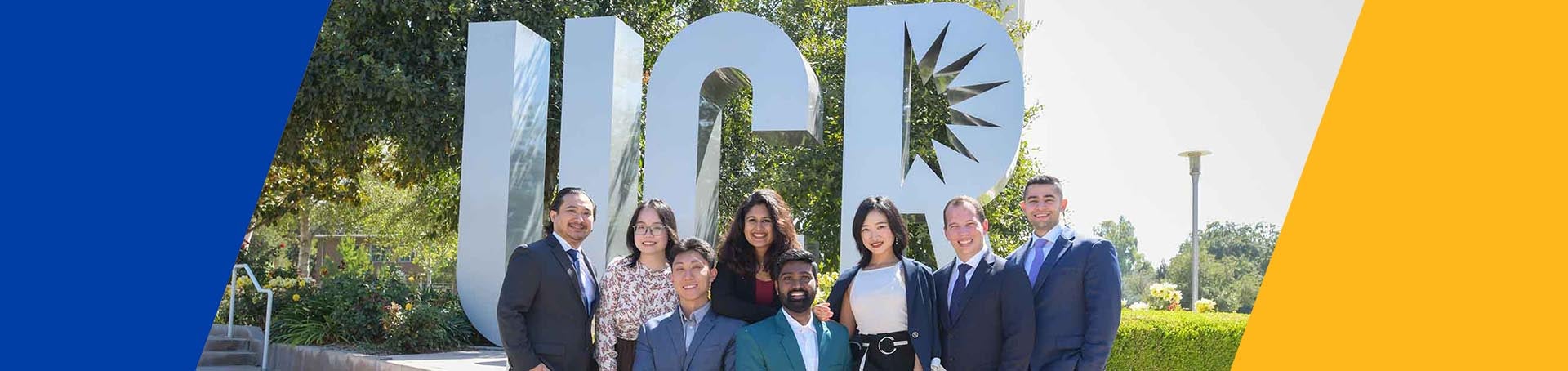 WACSB 2024: student group in front of UCR sign