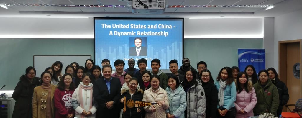 Sean Jasso with class in China Sean Jasso with class in China